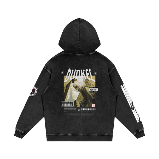 Snow Washed Loose Cotton Hoodie