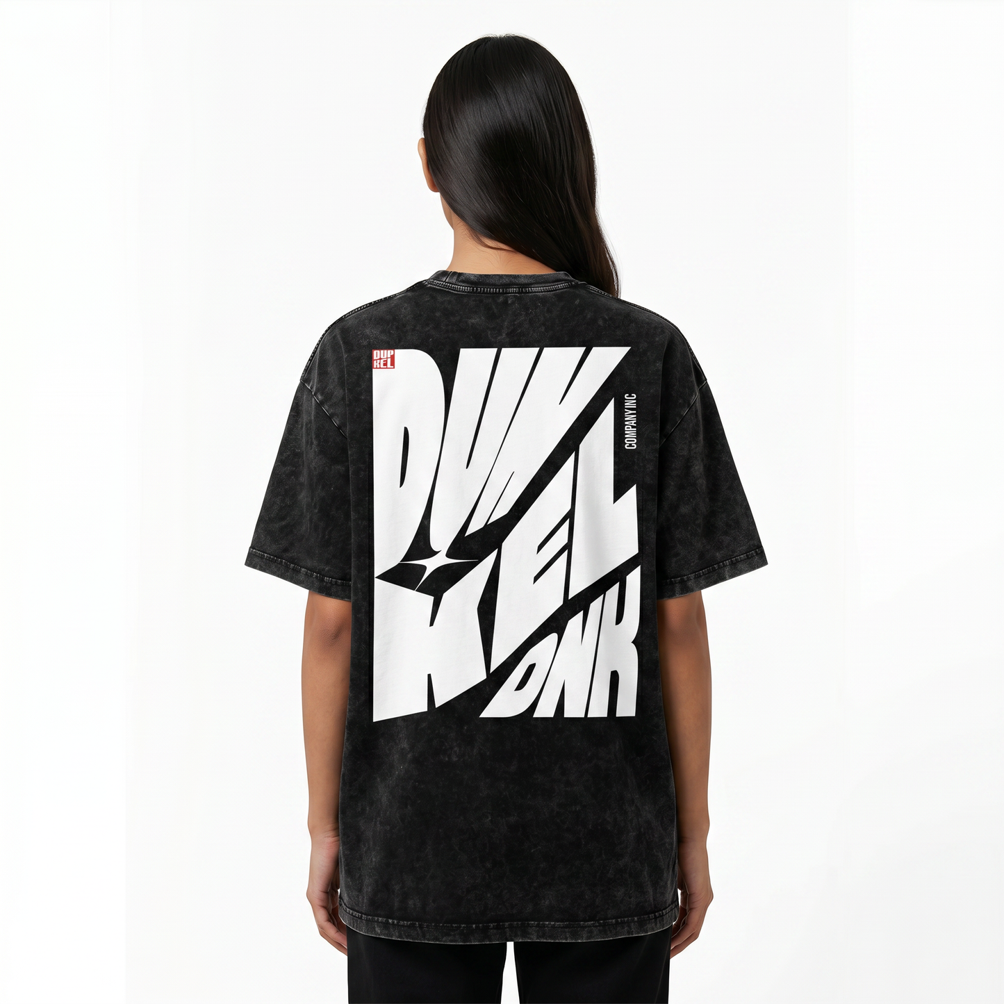 DUNKEL Snow Washed Oversized Cotton T-Shirt