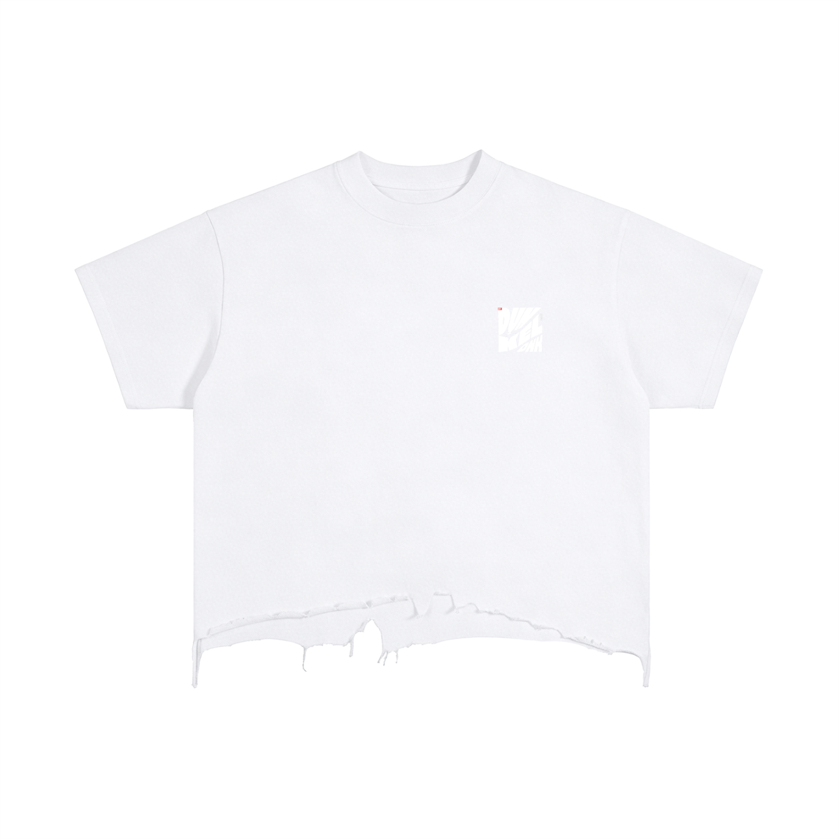 Vintage Wash Boxy Distressed Hem T-Shirt