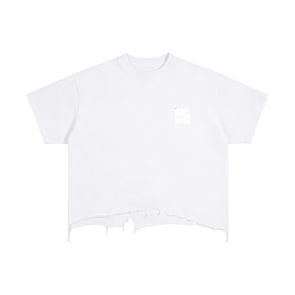 Vintage Wash Boxy Distressed Hem T-Shirt