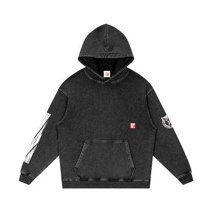 Snow Washed Loose Cotton Hoodie