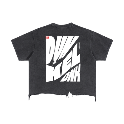 Vintage Wash Boxy Distressed Hem T-Shirt