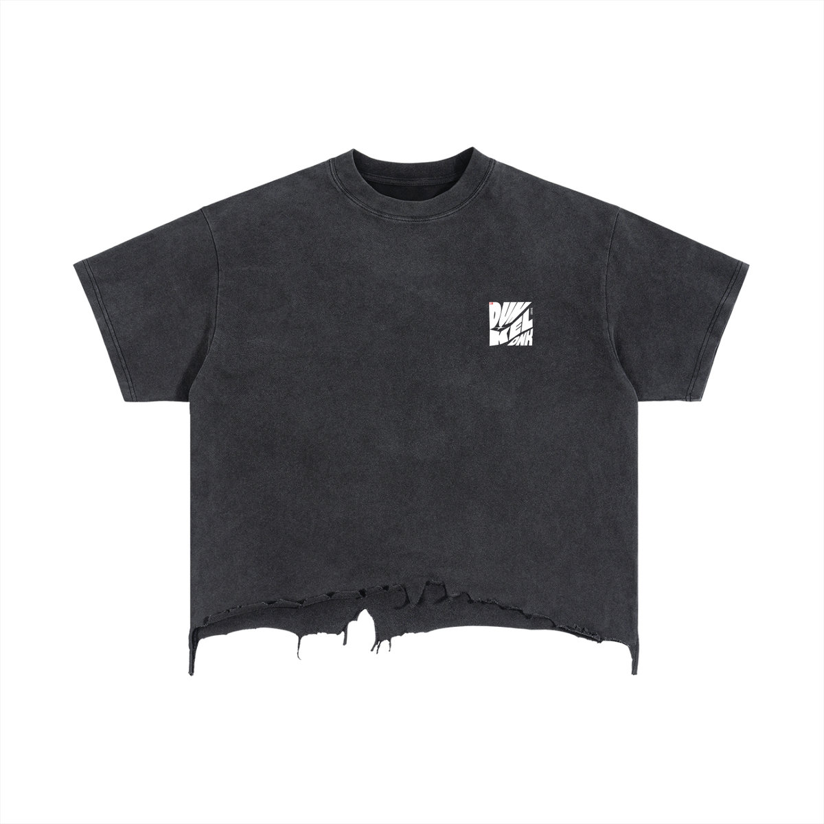 Vintage Wash Boxy Distressed Hem T-Shirt