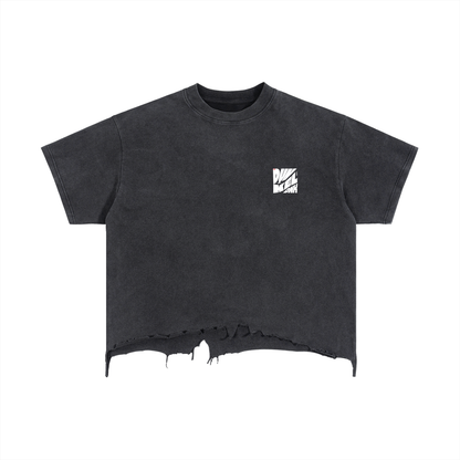 Vintage Wash Boxy Distressed Hem T-Shirt