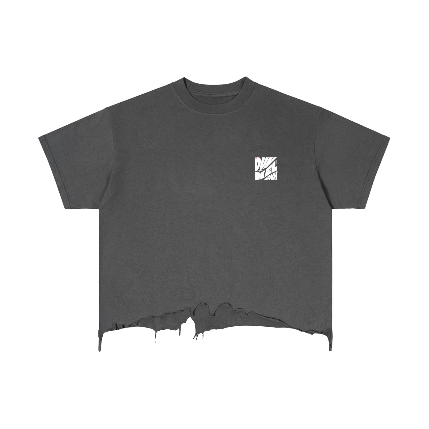 Vintage Wash Boxy Distressed Hem T-Shirt