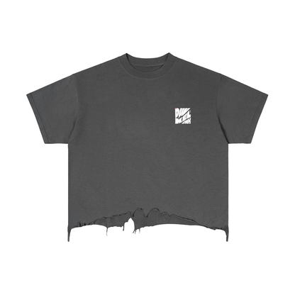 Vintage Wash Boxy Distressed Hem T-Shirt