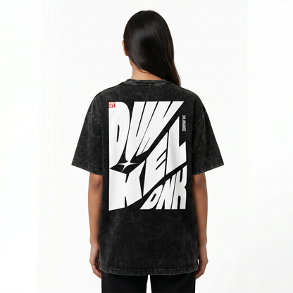 DUNKEL Snow Washed Oversized Cotton T-Shirt