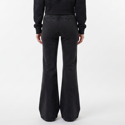 Vintage Washed Flared Fleece Pants