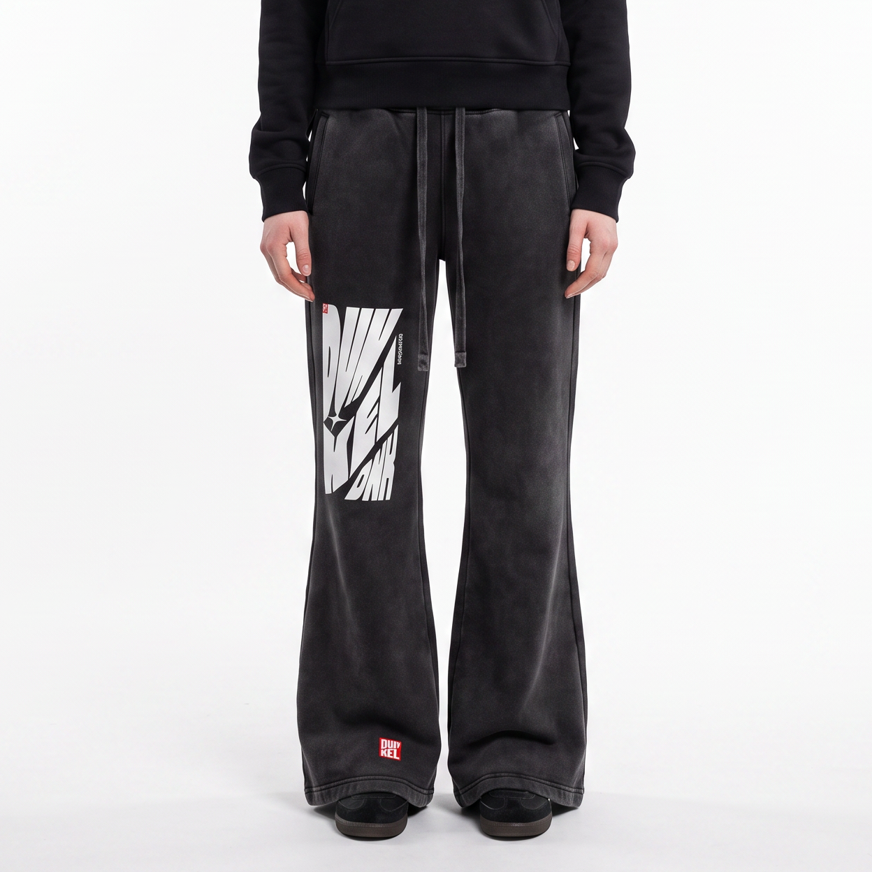 Vintage Washed Flared Fleece Pants