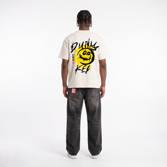 DUNKEL Cotton Blend Drop Shoulder T-Shirt – Loose Fit Streetwear Tee