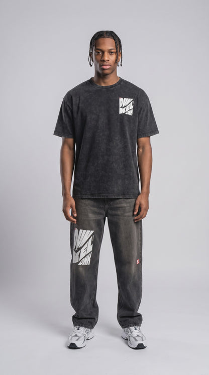 DUNKEL Snow Washed Oversized Cotton T-Shirt